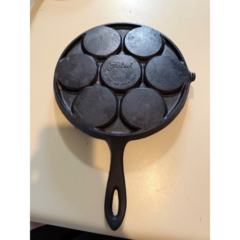 Jotul Cast Iron Plette Pan 7 Cup Pancake Griddle  Norway Scandinavian Skillet